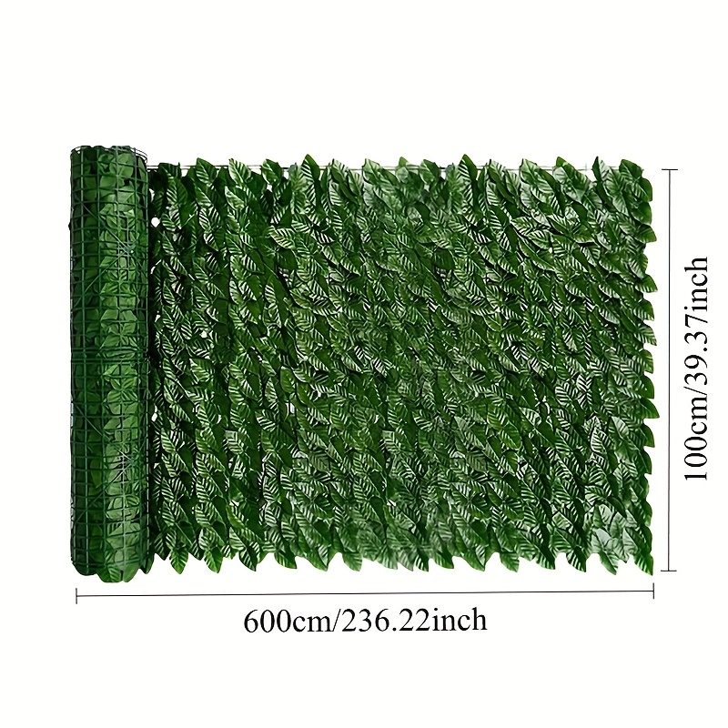 E-shop 1m x 6m Ausziehbarer Kunst-Rattan-Blätterzaun aus Kunststoff, Künstliche Grünwand für Garten, Terrasse und Hofdekoration – für Thanksgiving,