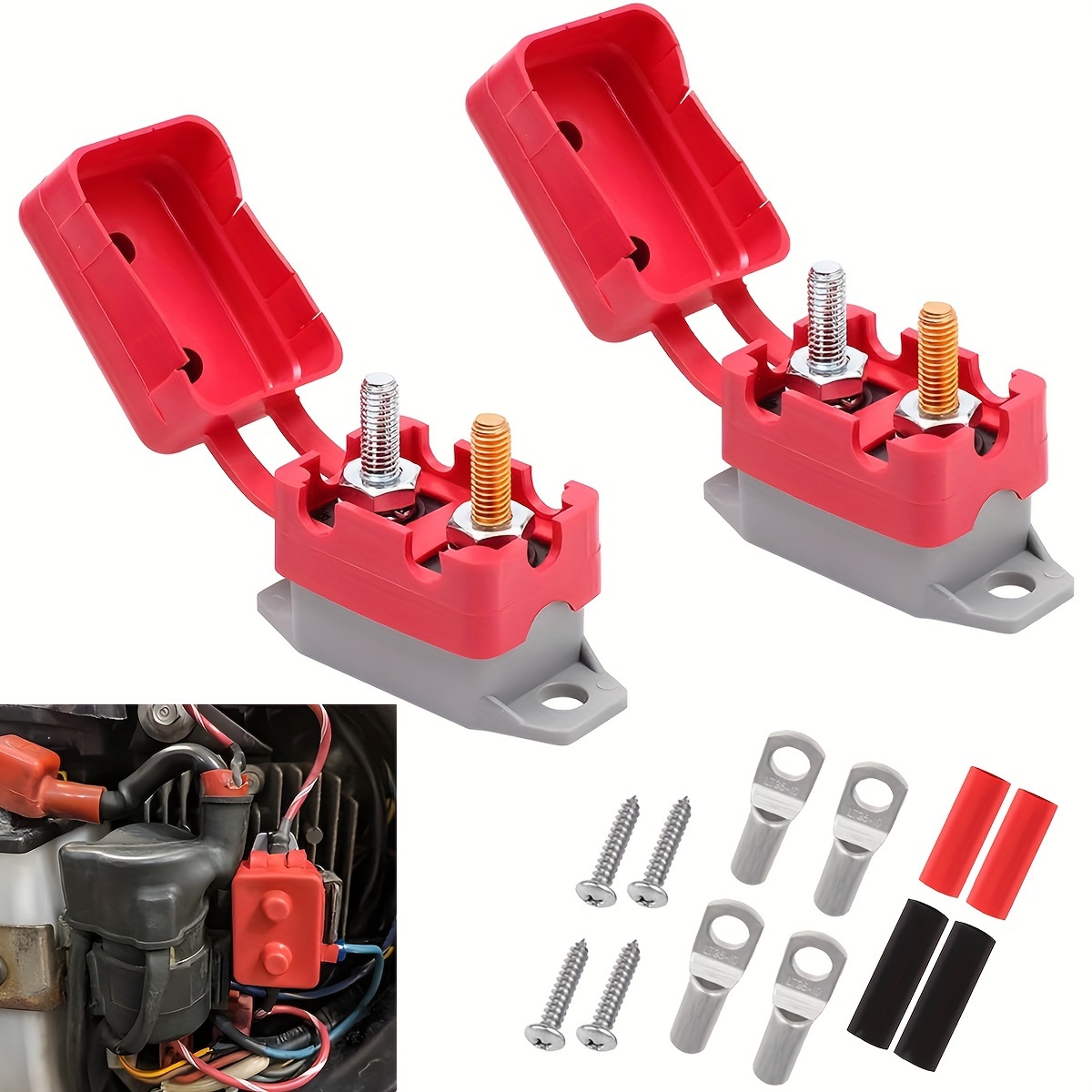 Interruttore Automatico Con Reset Impermeabile 30-150A DC12V-48V Per Auto, Barca, Camper &ndash; IP67