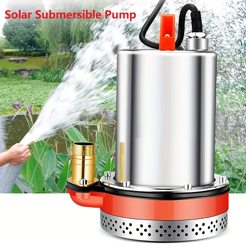 

Solar Submersible Pump, Submersible Well Pump, Dc12v/24v Home Lawn Garden Irrigation, Outdoor Camping Cleaning Rv, Easy To Water, 180w Pump, Dc12v/24v Solar Or Battery