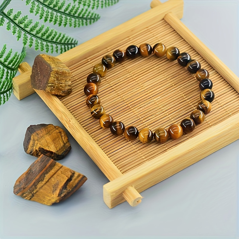 8mm mens tiger eye stone natural stone durable and fashionable suitable for daily wear unisex for men and for valentines day birthdays or special occasions Product details 2