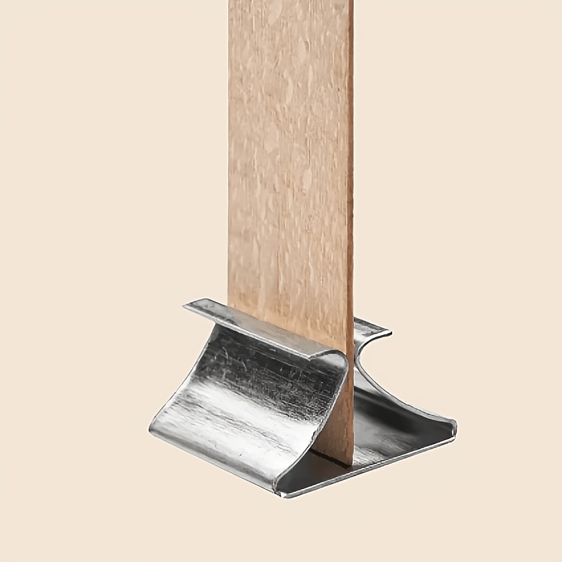 TEMU 50 pezzi Portastoppini per candele, Clip triangolari in legno per stoppini, Acciaio inossidabile, Strumenti per di candele fai da te, Accessori
