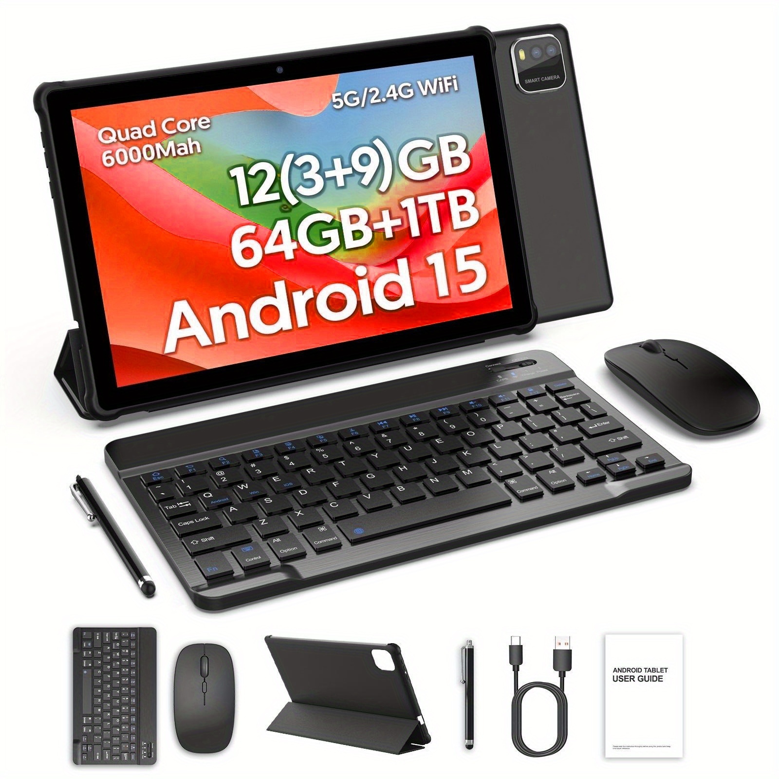 2025年新作 Android 15 タブレット10インチキーボード マウス 2025年新