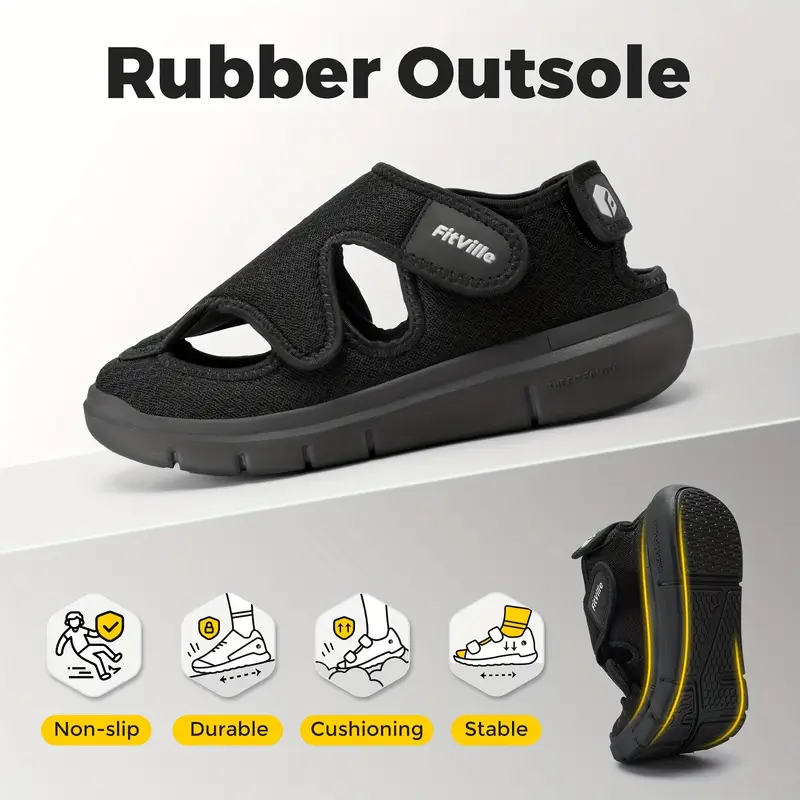 Mens Shoes Diabetic Sandals Widened Mens Shoes With Arch Support Fully Adjustable Straps Mens Sandals Lightweight Casual Shoes Men s Shoes Temu details 4