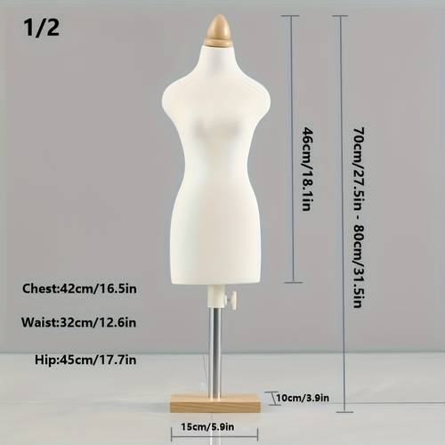 2pcs knitting sewing mannequin with stand in 3 and 1 4 scale