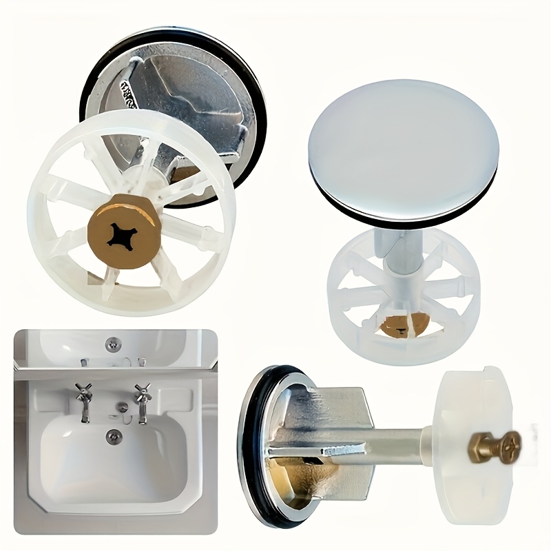 38mm Heavy-duty Copper Pull-out Drain Plug & Wash Basin Stopper - Sink Drain Stopper For Bathtub/shower/ Sinks, Easy-install Lever Mechanism, Durable Metal Drain Cover (compatible With Pvc/)