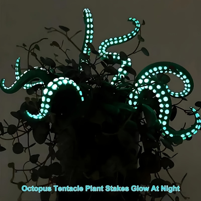 

7pcs House Plant Accessories Decorations - Set Of 7 Monster , Octopus Plant Stakes, House Plant Decorations, Halloween Garden Stake Plant Decorations, Octopus Legs In Planters