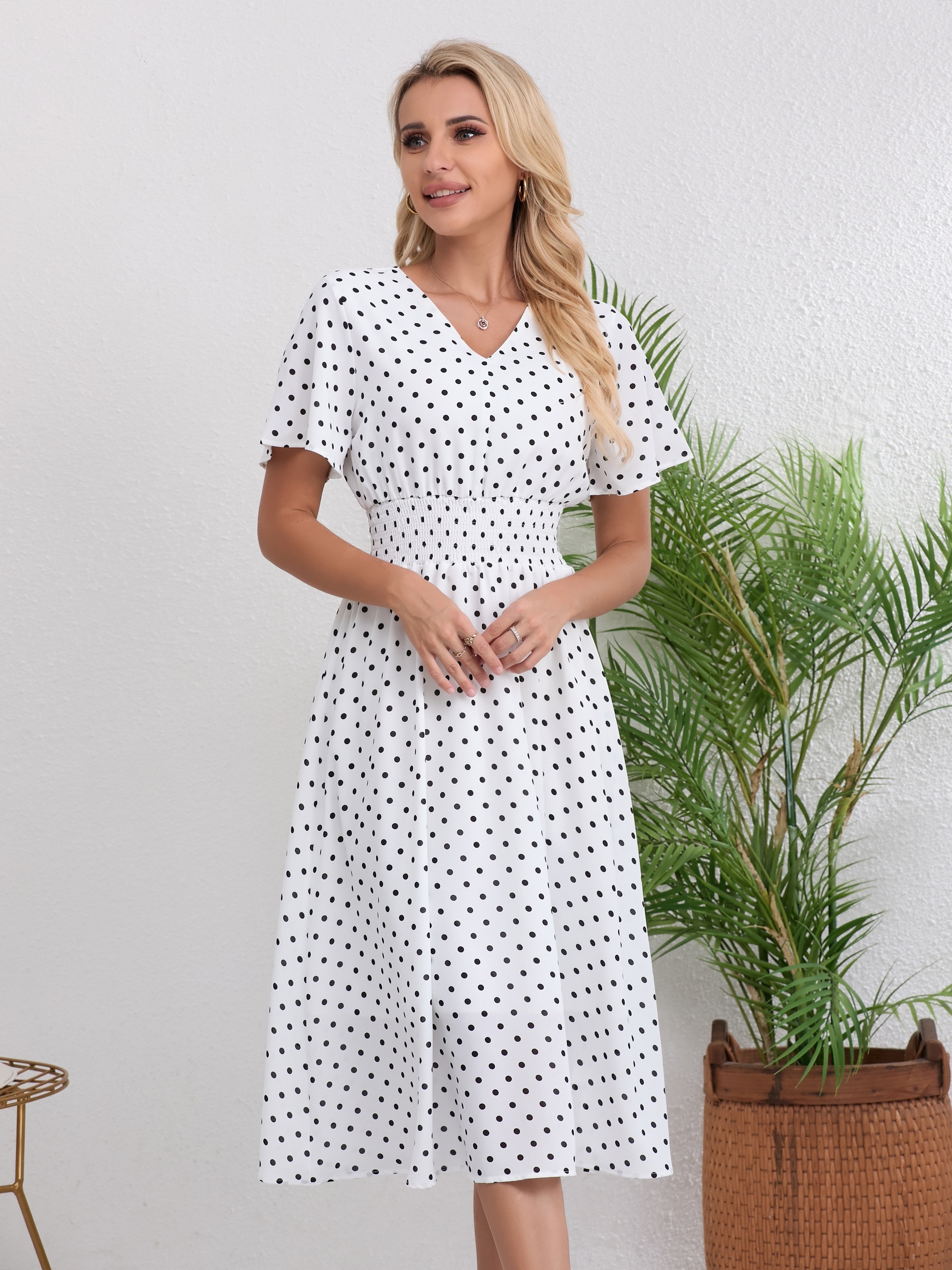 white christmas dresses 1930s Button Dress is a classic design main image 0