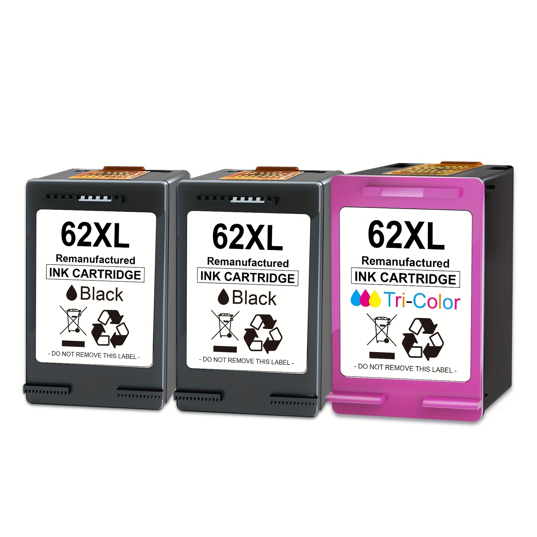 3-pack 62xl 62 Xl Multipack Printer Cartridges Compatible For 62 Printer Cartridges For 5540 5544 5545 5548 5640 5646 7640 200 5740 5742 5744 Printer ()