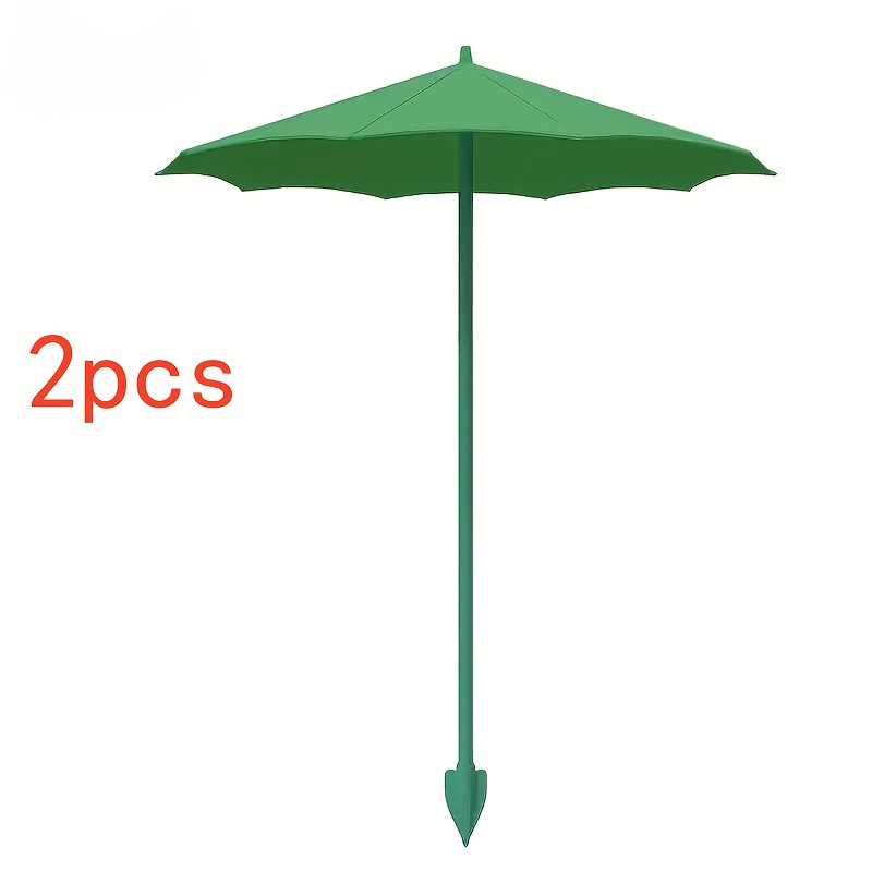 Image of 2pcs Outdoor Plant Flower Sunshade And Rain Umbrella, Sunscreen And Insulation Design, Large And Small Sizes , Convenient For Tall And Short Plants, Planter Garden Sunshade And Rain Shelter