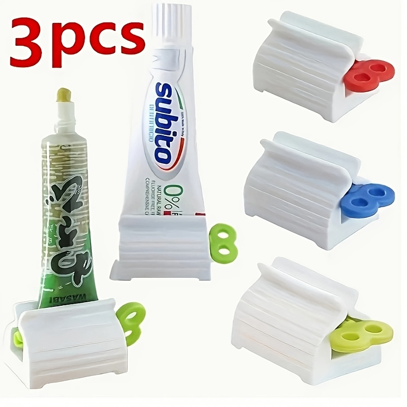 TEMU 3pcs Toothpaste Squeezer Set - Dispenser For Toothpaste, Facial Cleanser - Bathroom Tool