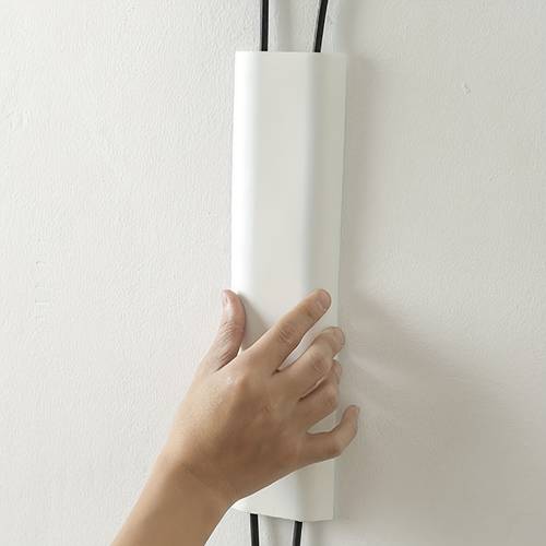 1pc cable management tube wall mounted for computer wires durable plastic wire holder