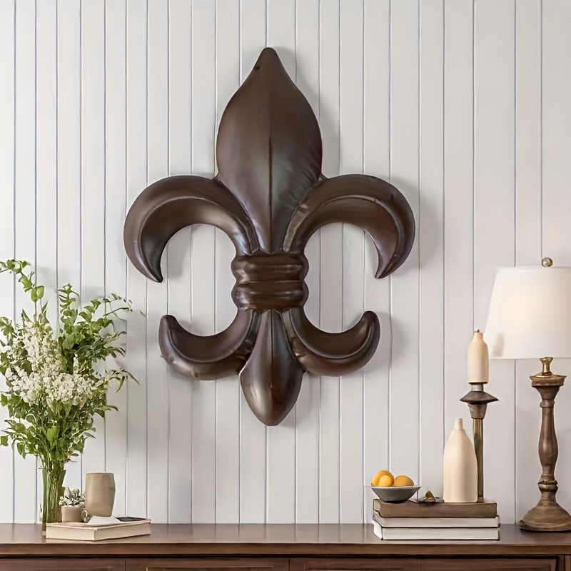Image of Haoyier Metal Wall Decor - Wall Art With Intricate Detailing, No Electricity Needed, Versatile Home Décor For Living Room, Bedroom, Office, Art Wall Decor, Decorative Artwork, Wooden Texture Contrast
