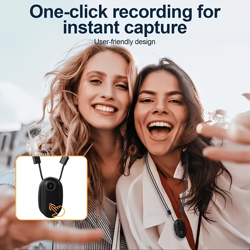 4K Thumb-Sized Camera with Memory Card, Action Camera, 800Mah Long-Lasting Battery, for Sports Video Camera, First-Person View Camera, Portable Video Recorder, Pet Monitoring Camera, Wearable Pocket Camera, Ultra-Clear Ultra-Wide-Angle Lens