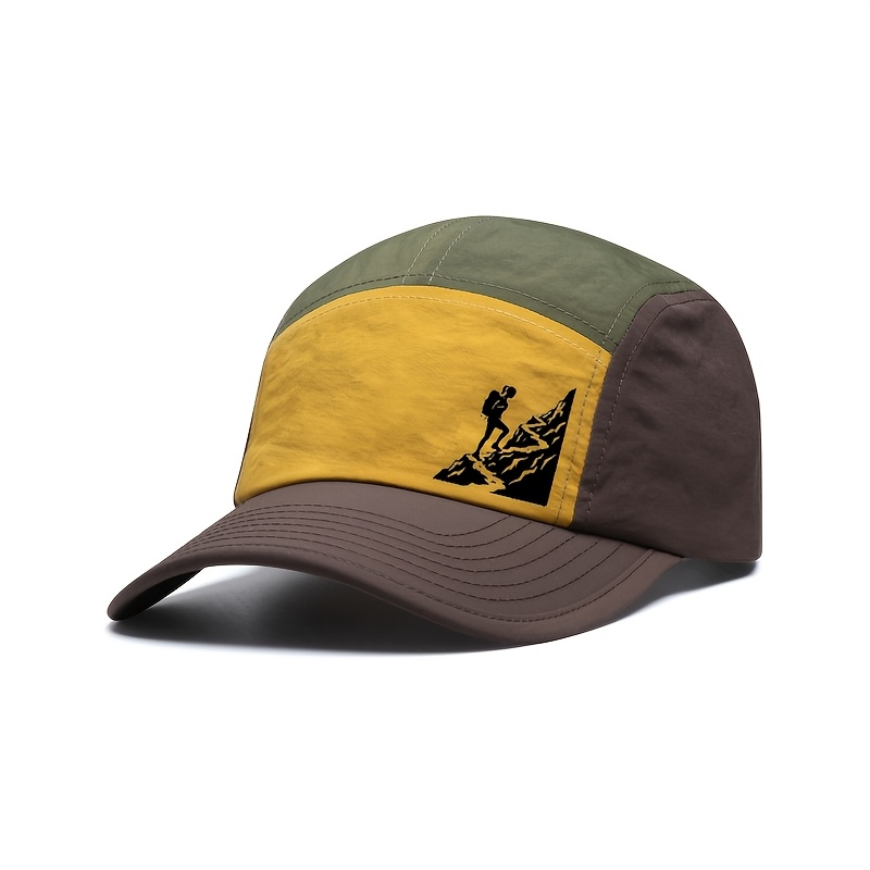 E-shop 1 Stück Herren Baseballcap mit Farbblock, Frühling/Sommer Leicht Outdoor Sonnenschutz Schnelltrocknende Mütze