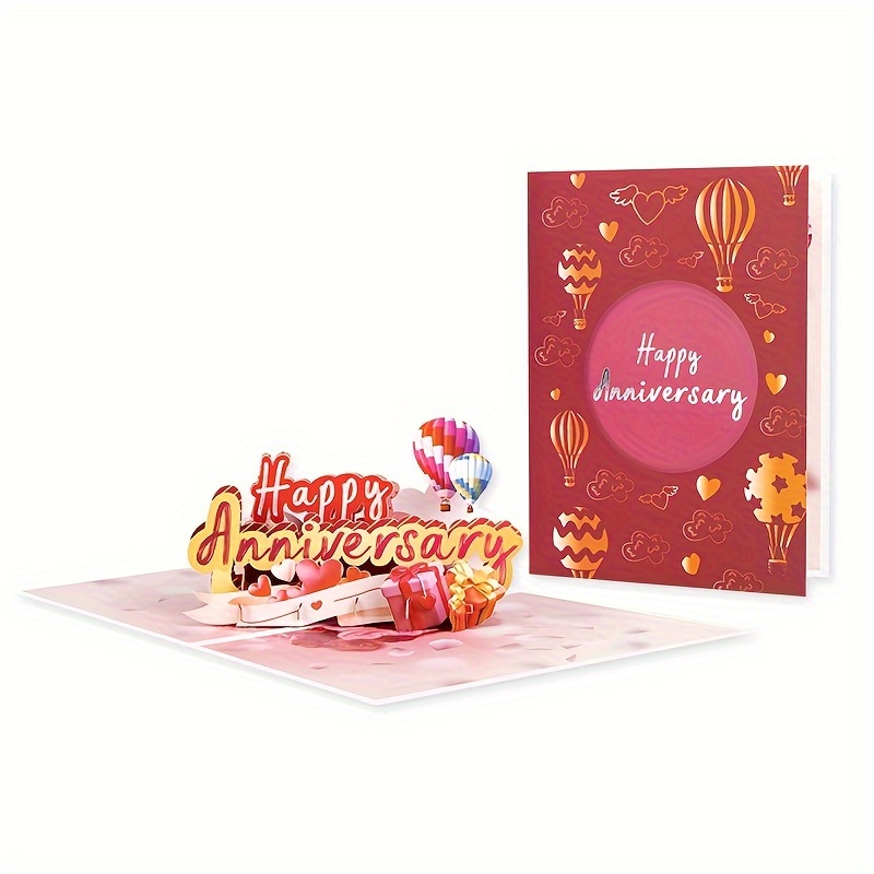 Greeting Card Happy Anniversary Pop Envelope Note Cute 3d S - Temu ...