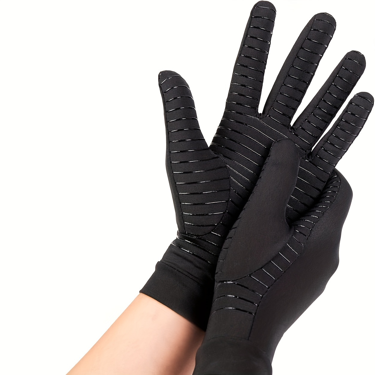 

Gants de Fitness Unisexes à Doigts Complets - Fibre de Cuivre Ammoniac Respirante, Design Extensible et pour le Cyclisme, Sports et Activités en - Noir, Lavage à Uniquement, Gants de Gym