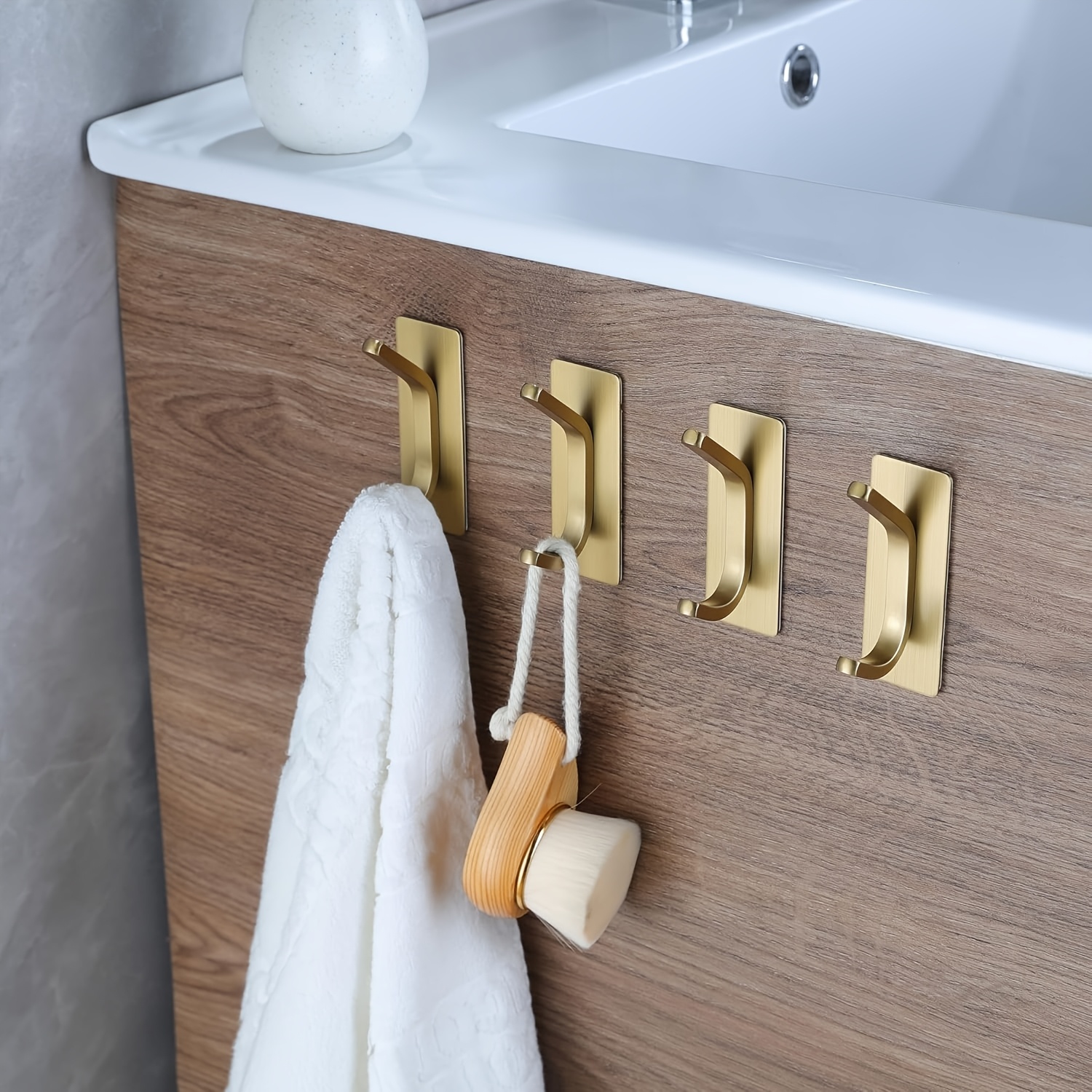 No Drilling Required, Adhesive Hook, Clothes, Towels, Bath Towels,... product image 9