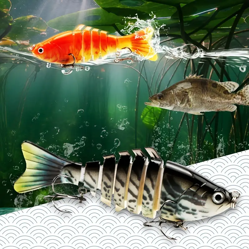 5pcs lure baits artificial baits multi section fish lure - Temu 5pcs lure baits artificial baits multi section fish lure - Temu
