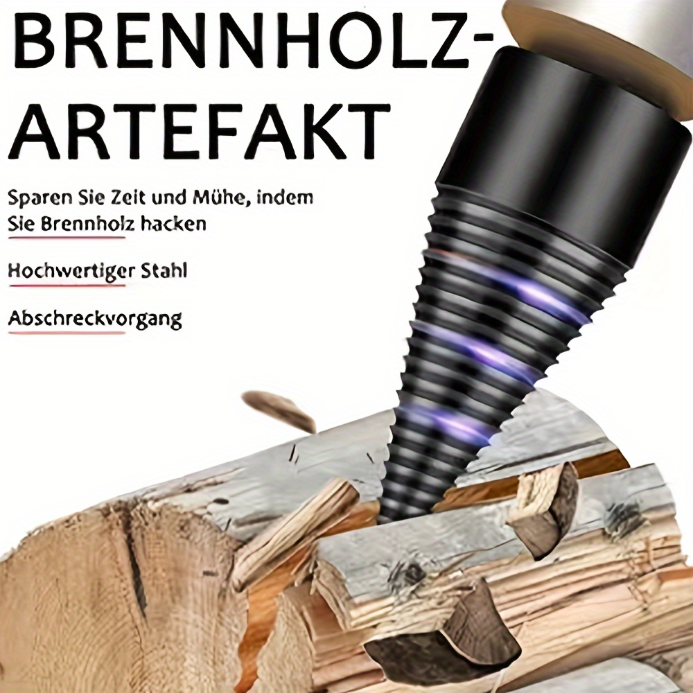 32mm log splitter drill bit set wood splitting cone drill Temu