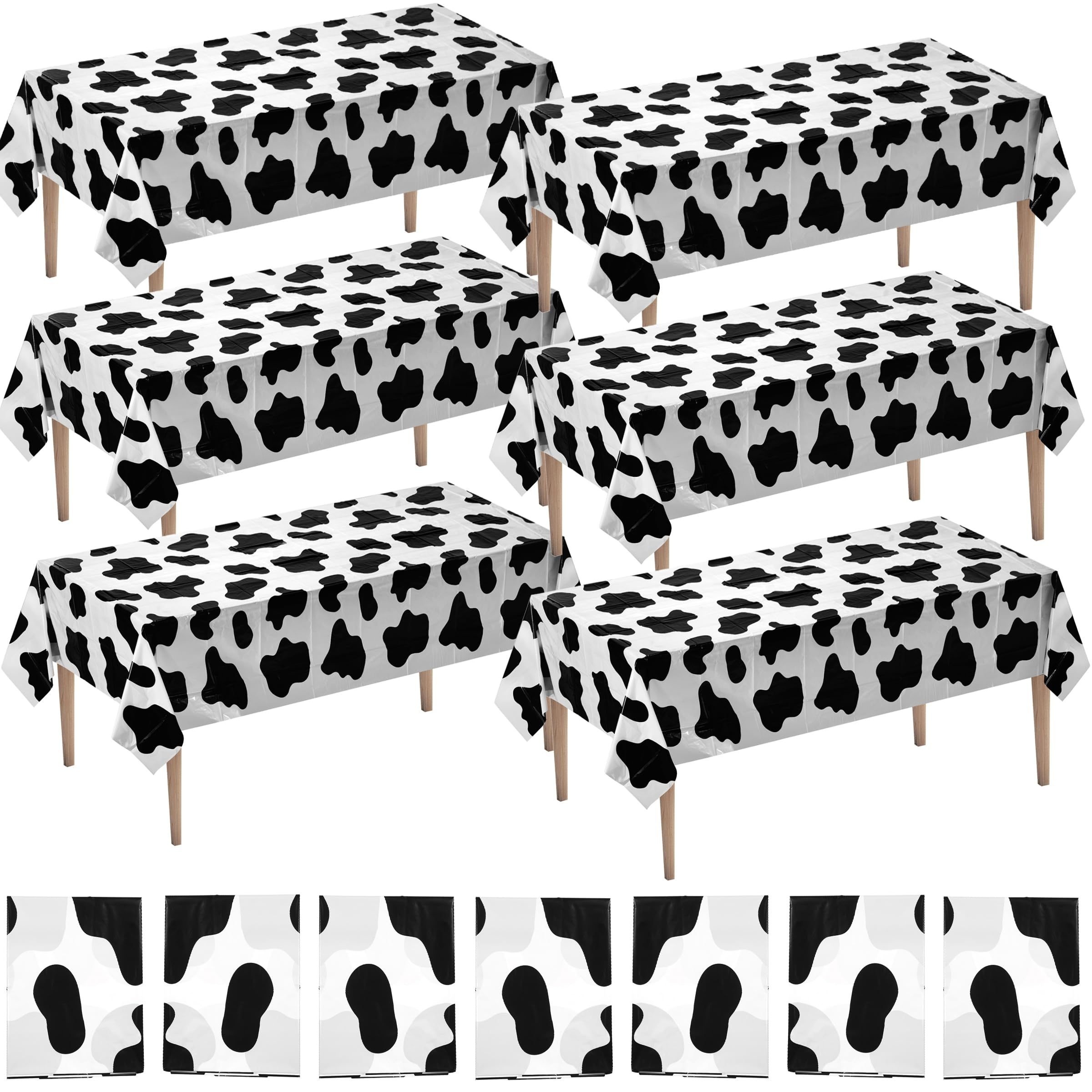 

3pcs/6pcs, Cow Print Tablecloth 54 X 72 Inch Tablecloths For Cow Themed Party Decorations, And Cow Birthday Party Decorations, For Picnic Table Covers Western Theme