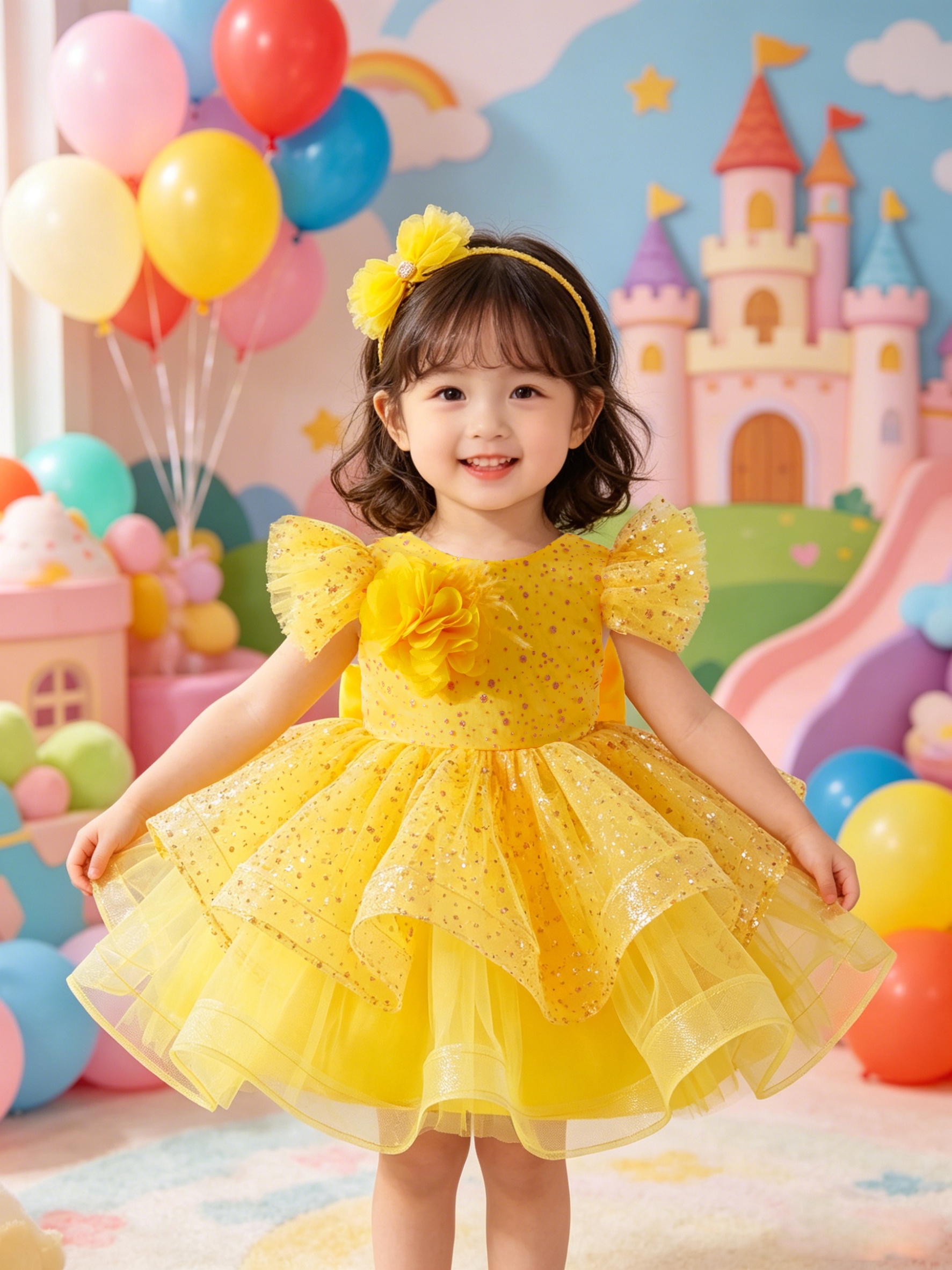 newborn yellow dress Shop Baby Girl Tulle Dress, 1st Birthday Dress, Baby Girl Tutu Princess The beautiful satin (crepe) adjustable belt makes emphasis on a waist Newborn Baby Girl Butter Yellow