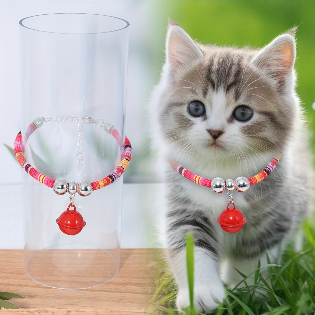 TEMU Pet Necklace Collar Cat Cat Necklace Neck Collar Adjustable Dog Collar Necklace Collar