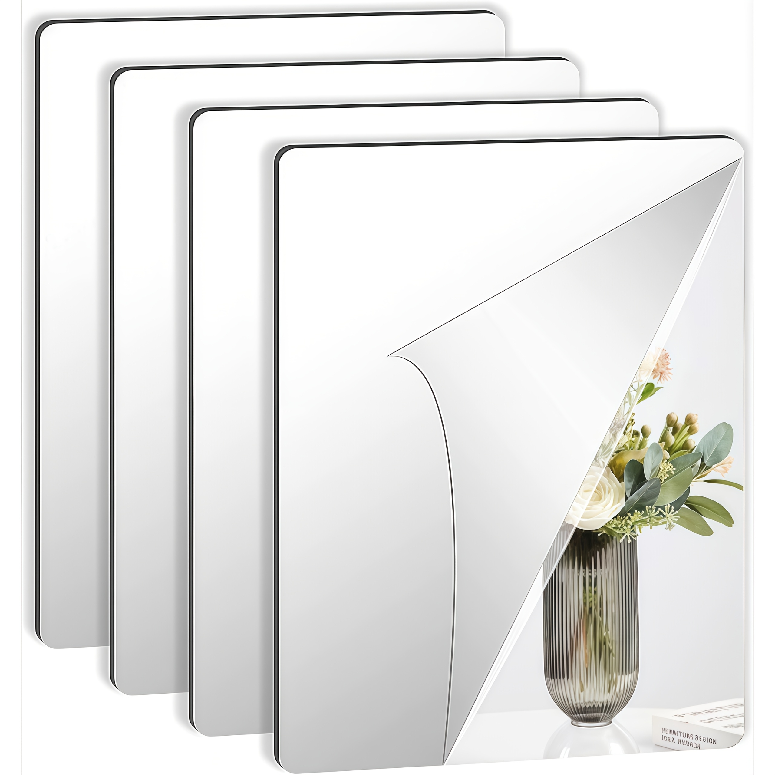 20pcs Rounded Corner Acrylic Mirror Set
