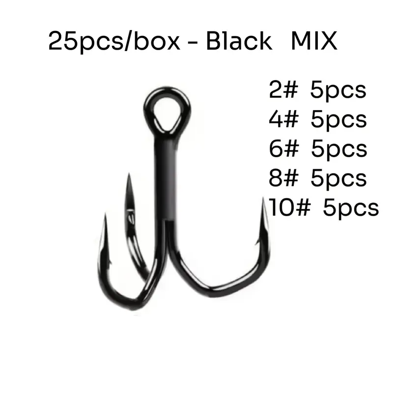 25pcs treble fishing hooks set high carbon steel - Temu Mauritius 25pcs treble fishing hooks set high carbon steel - Temu Mauritius