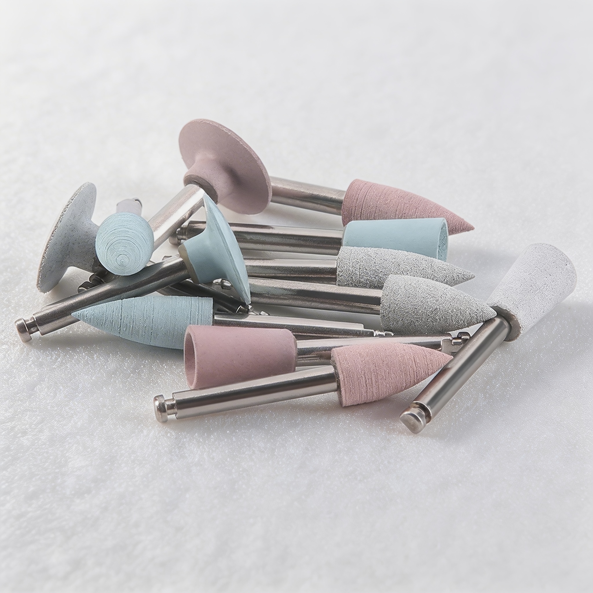 TEMU 12 pezzi di punte per lucidatura in silicone, codolo ,, per manicure e lucidatura