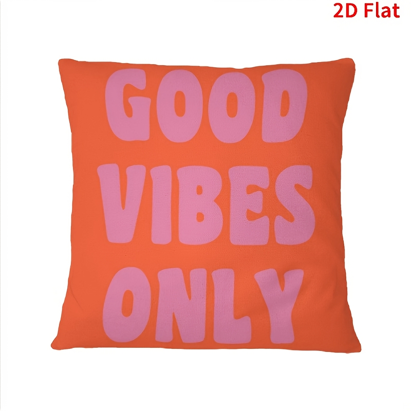 E-shop Kissenbezug mit lustigem positiven Zitat-Muster, Sofakissenbezug, geeignet für Sofa, Wohnzimmer, Schlafzimmer, , 18x18 Zoll, Kissenfüllung