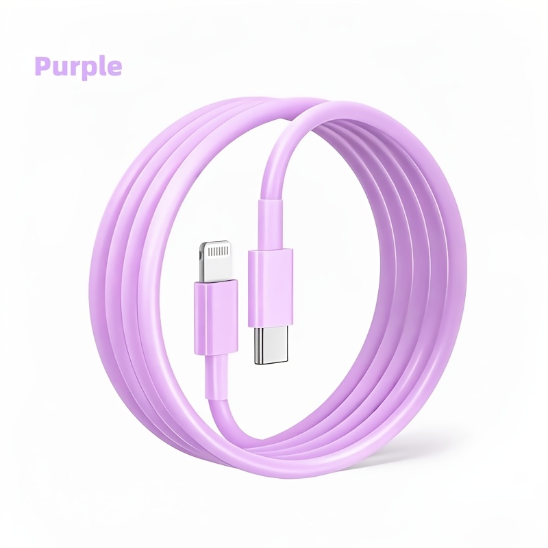 TEMU Fast Charging Usb C For Lightning Cable. For Iphone 14 13 12 11 Pro Max Xr Xs X 8 7 6 Plus Se. Macaron Color Options Available 3.3ft/6.6ft