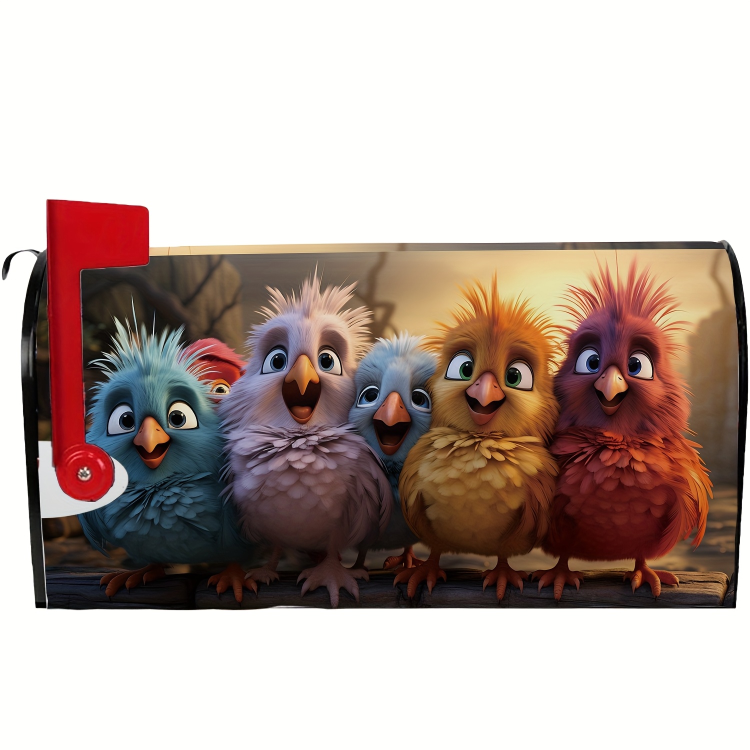 

1pc Vibrant Cartoon Birds Magnetic Mailbox Cover - Fits Standard 18x21 Inch, Outdoor Garden Decoration For All , Ideal For Valentine's Day, Easter, Christmas, Halloween, Thanksgiving, Bird Decor