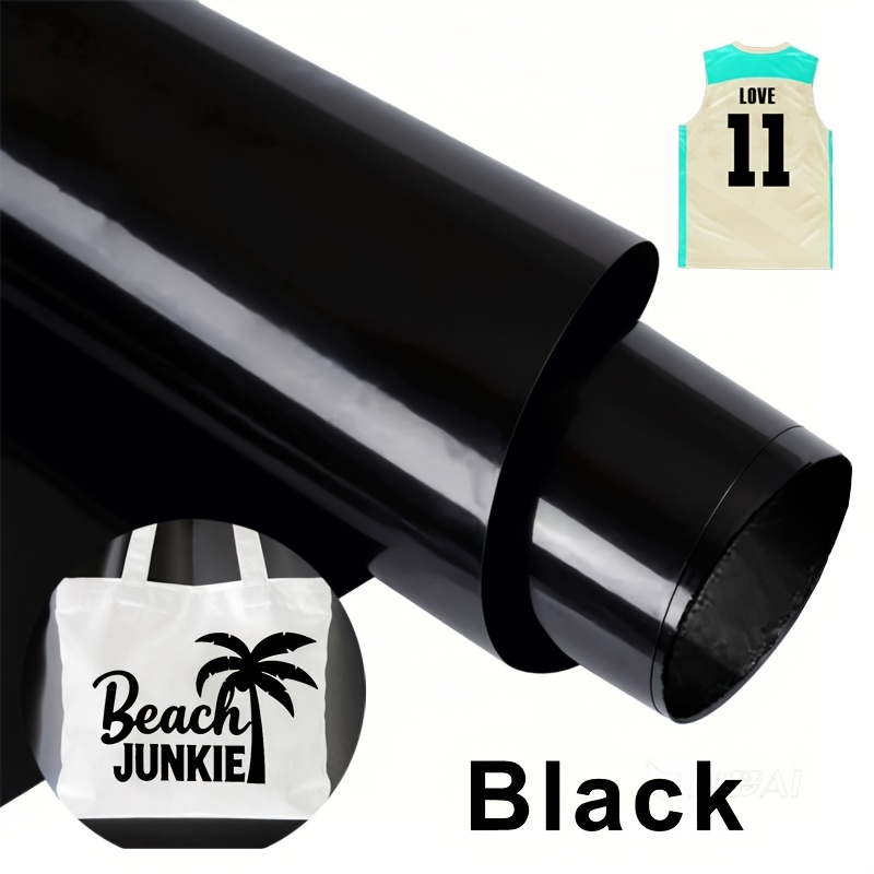 For Heat Transfer Vinyl - 11.9" X 31.8" Black Vinyl For Shirts, Iron On Vinyl For All Cutting Machine - Easy To Cut & Weed For Heat Transfer Design (black)