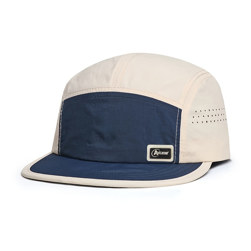 TEMU A Unisex Lightweight And Breathable Outdoor Snapback , A Color- Quick-drying Casual Flat-brim Baseball , Suitable For Hiking, Camping, And Daily