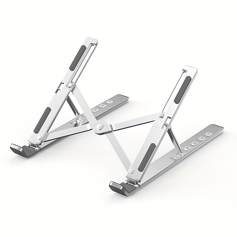 1 soporte para laptop,   de aleación de aluminio y diseño antideslizante de silicona, 6 velocidades de   ajustable, diseño ergonómico,    , fuerte capacidad de carga, elevación de escritorio de computadora y disipación de   7