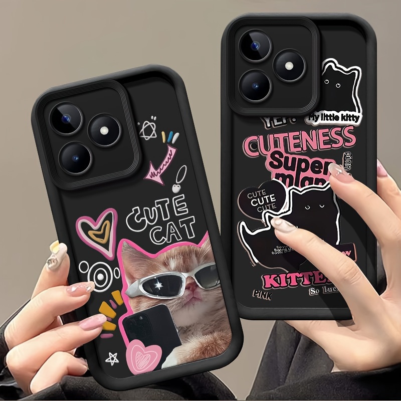 

For Realme C53/n53 Matte Silicone Cat Pattern Phone Case