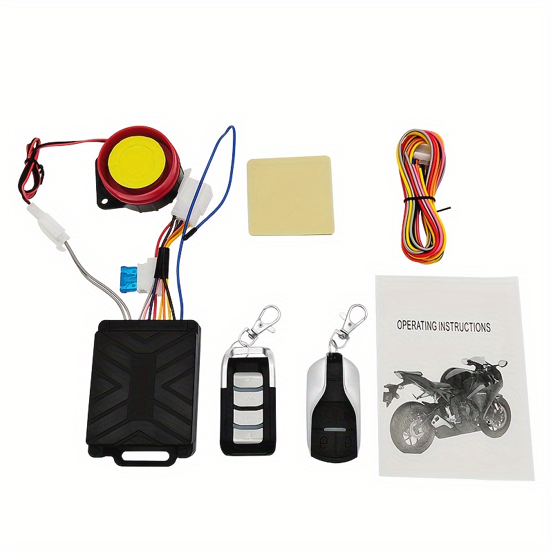 

Waterproof 1 Way Motorcycle Alarm System Remote Control Engine Start 125db Sound Warning Universal For 12v Motorcycles