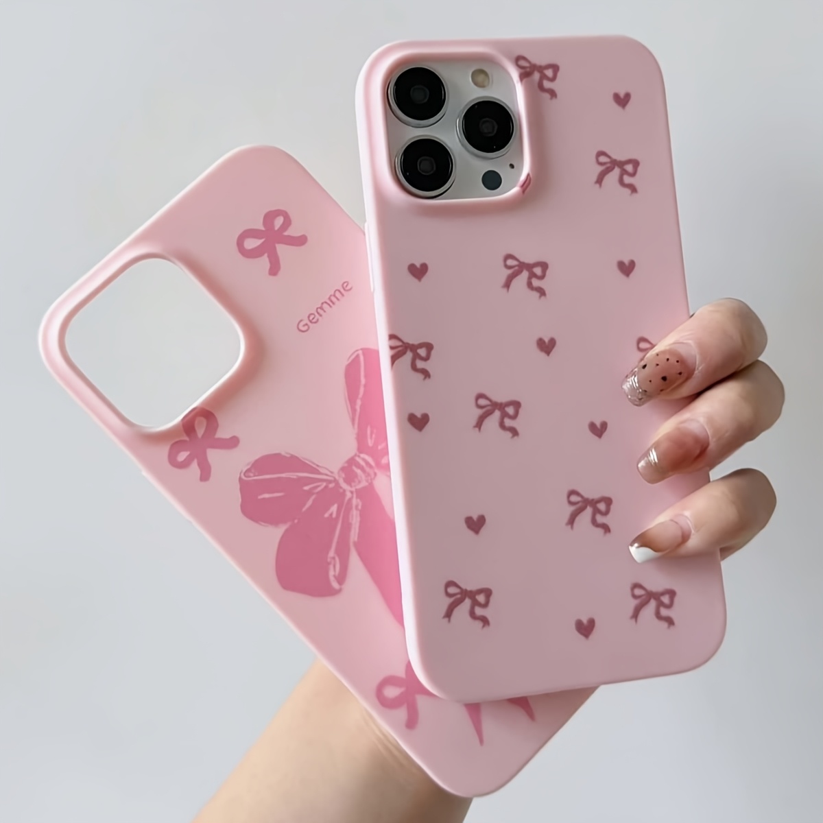 

Ensemble de étuis de téléphone transparents avec de nœuds rose , compatibles avec les modèles Pro Max, 7, 8 Plus, X, XR, XS Max, 11, 11 Pro Max, 12, 12 Pro Max, 13, 13 Pro Max, 14, 14 Plus, 15 et Max.