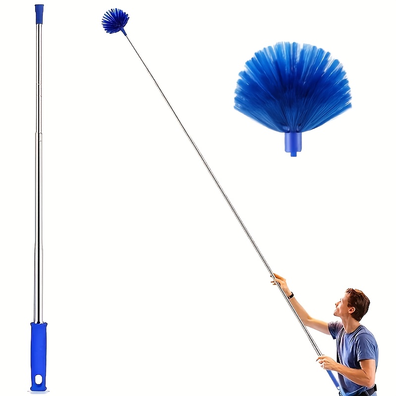 TEMU Retractable Duster, Extendable Dusting Brush, Household Ceiling, Wall Corners, And Crevice Cleaning Duster, High- Dust Removal Tool