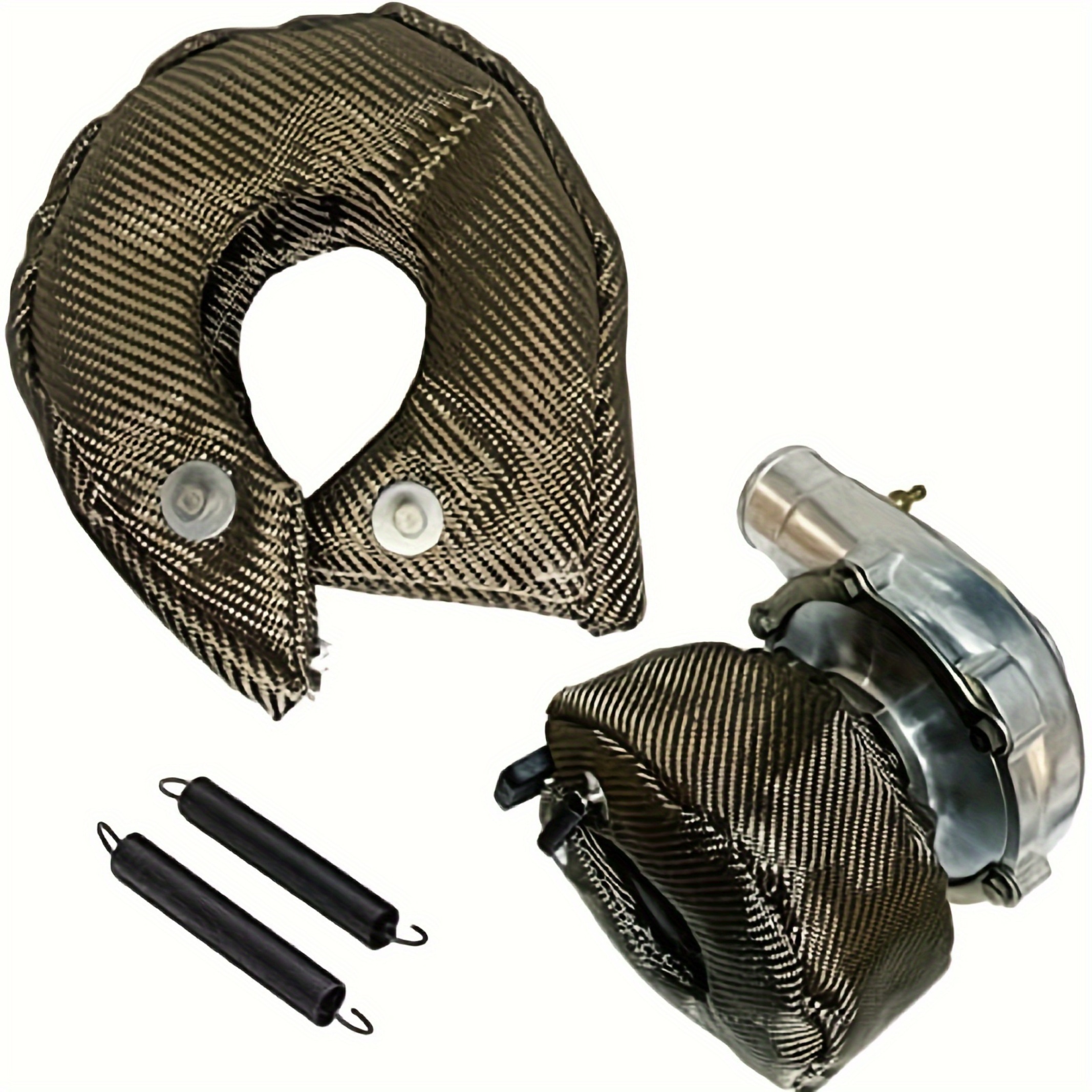T3 Turbo Blanket - Titanium Heat Shield Cover For Turbocharger With Locking Springs & High Temp Protection