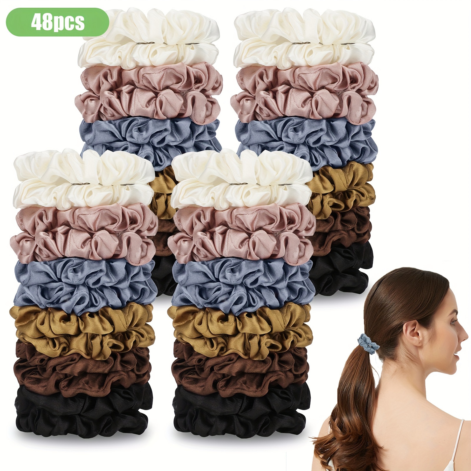 

48pcs Scrunchies, , Ponytail , For , , &