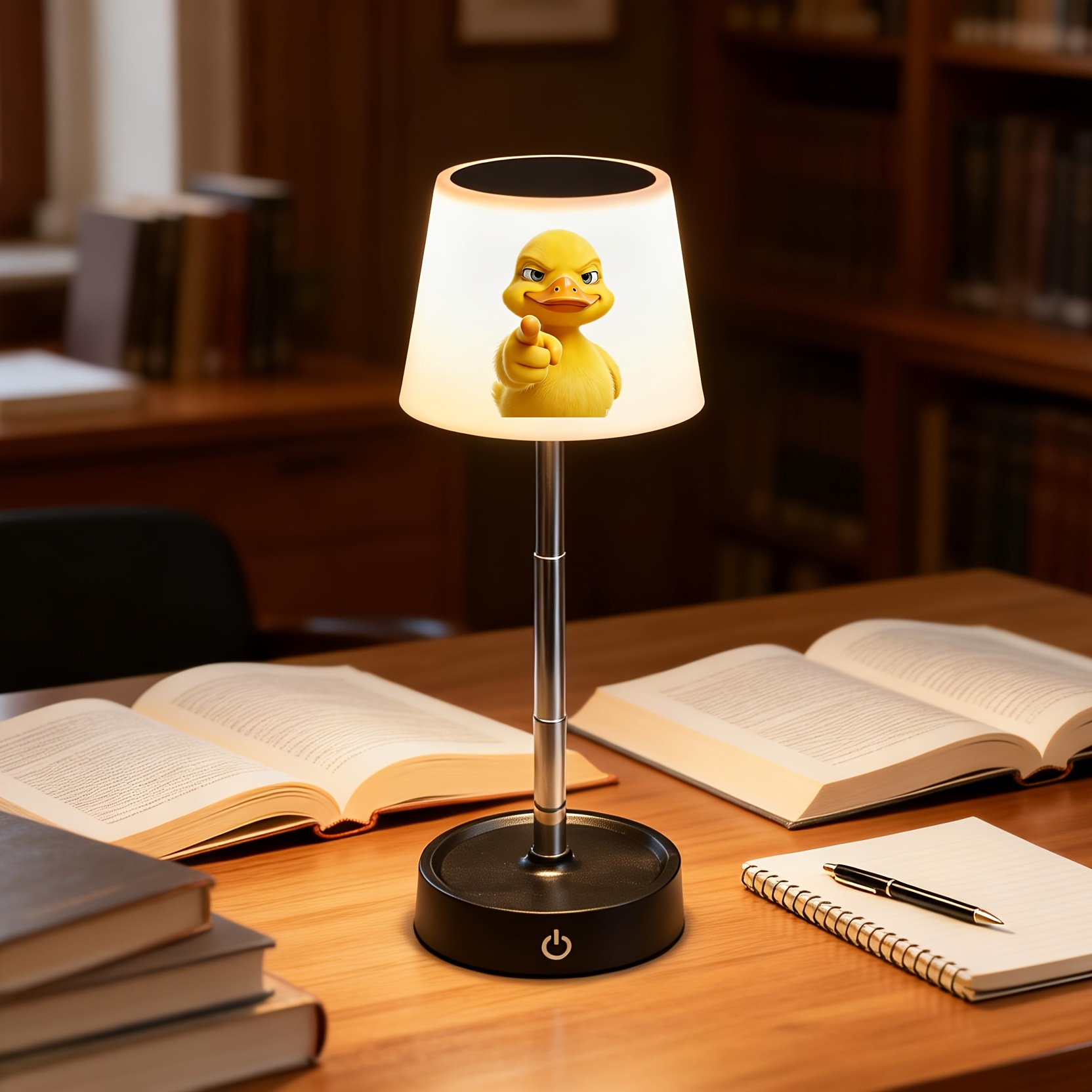 Cute Yellow Duck Pattern Adjustable Height Office Lamp