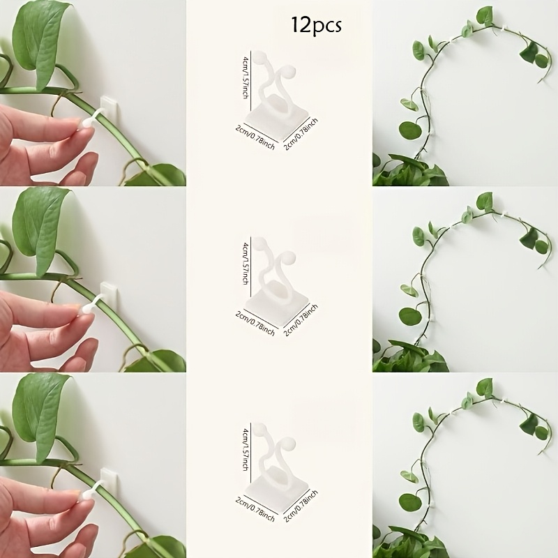 12-pack Garden Plant Climbing Wall Clips For Securing Vines, Self-adhesive Plant Climbing Wall Hooks