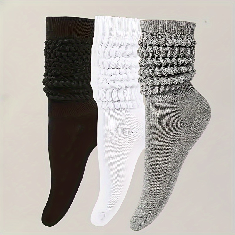 Image of [autumn Winter Style] Women's 3 Pairs/5 Pairs Comfortable Warm Versatile Trendy Over-the-knee Socks