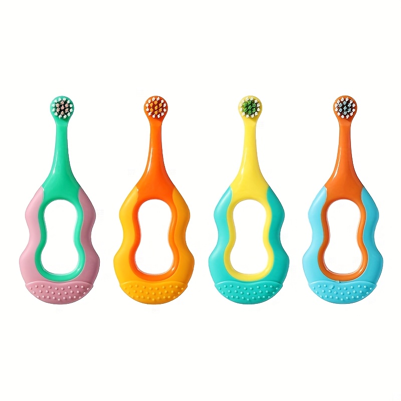 Image of Y.duck * Morning Guest Manual Toothbrush Ultra-small Round Head Deep Cleaning For Oral Soft Bristles For Tender Gums Sensitive Gums Suitable 4pcs Oral Care Non-slip Handle Comfortable Grip Gift