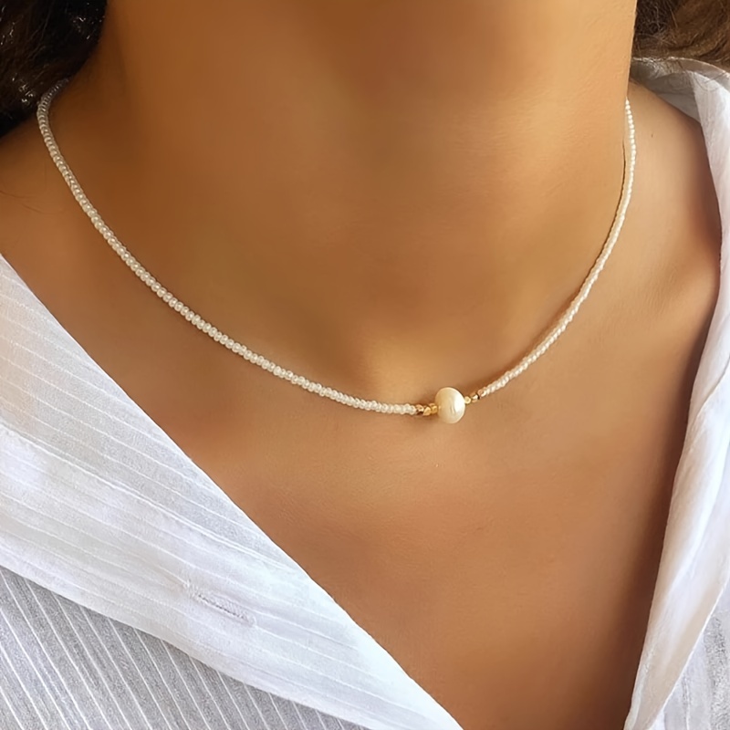Freshwater Pearl Multicolored Rice Bead Necklace