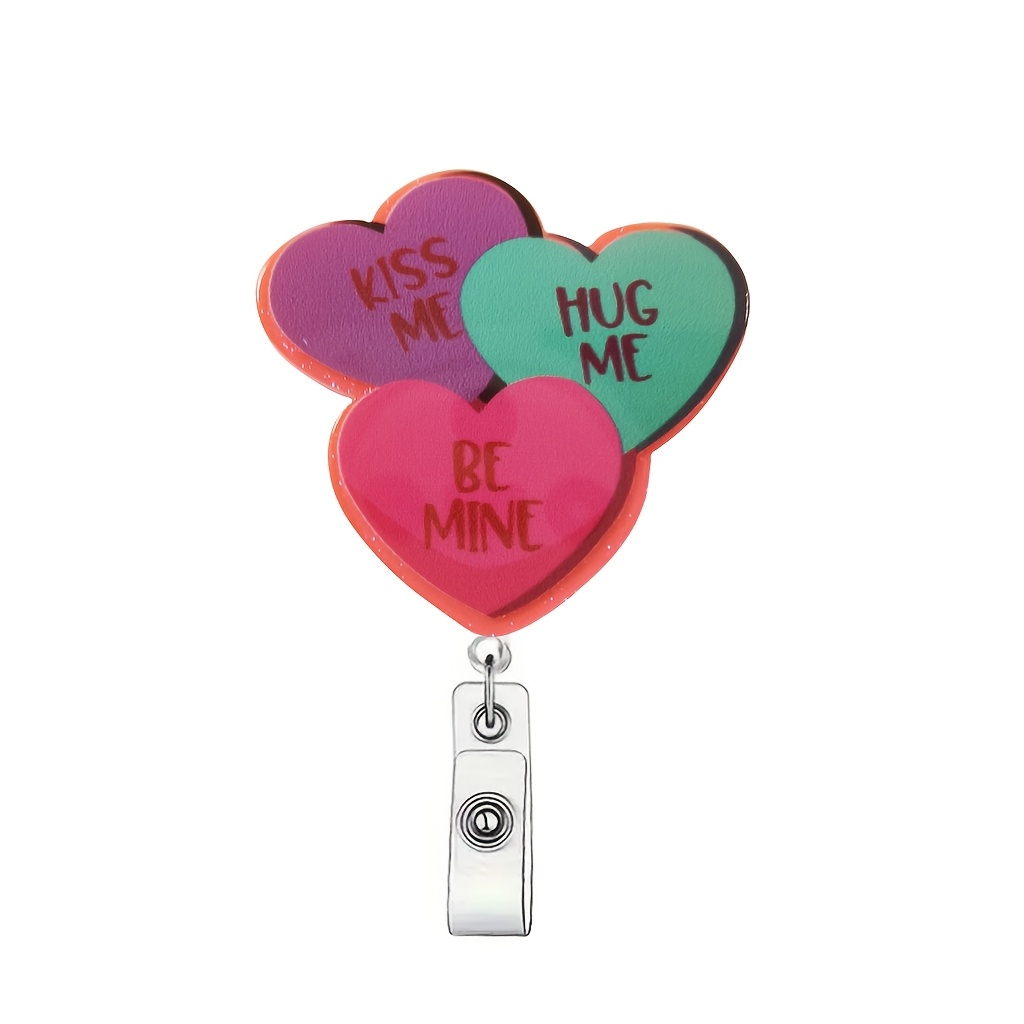 

Retractable Badge Reel With Designs, Acrylic Name Tag Holder For Nurses, , And Office Staff