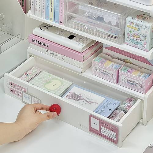 office and multi desk shelving sturdy u frame smooth sliding drawers multi layer design breathable layout easy to assemble