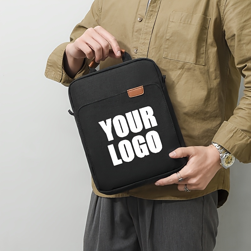 TEMU Producto personalizable: Bolso vertical para tableta de gran capacidad con correa de , bandolera. Patrones, logotipos y texto personalizables.