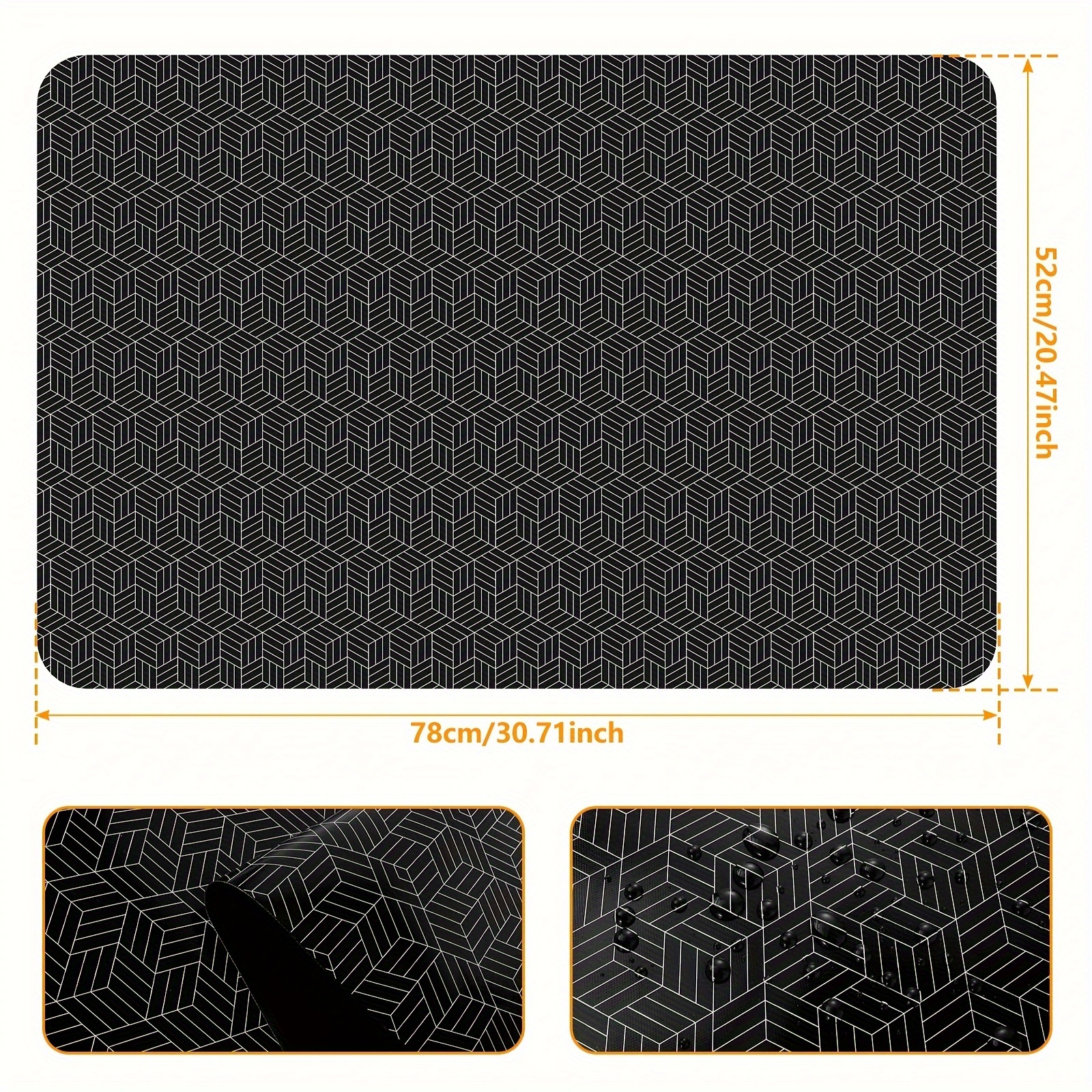 extra large silicone kitchen stove mat heat resistant non slip countertop protector with anti scratch design for oven bbq cooking details 3